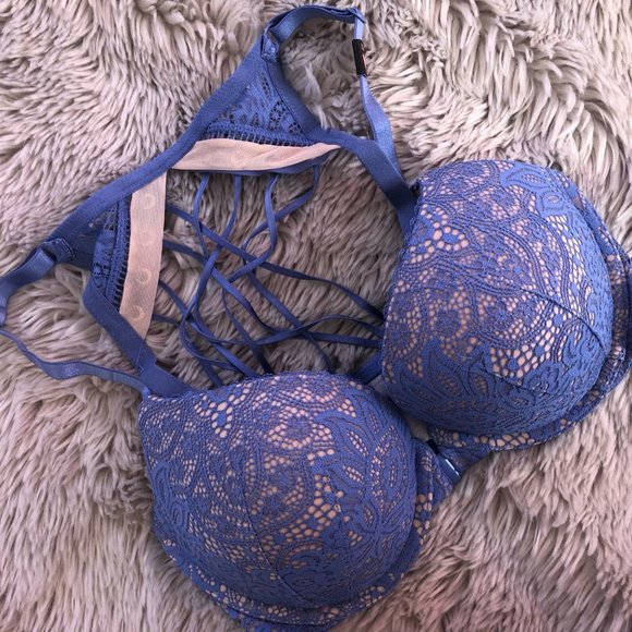 Victoria's Secret Other - Gorgous Blue lace bra with corseting detail